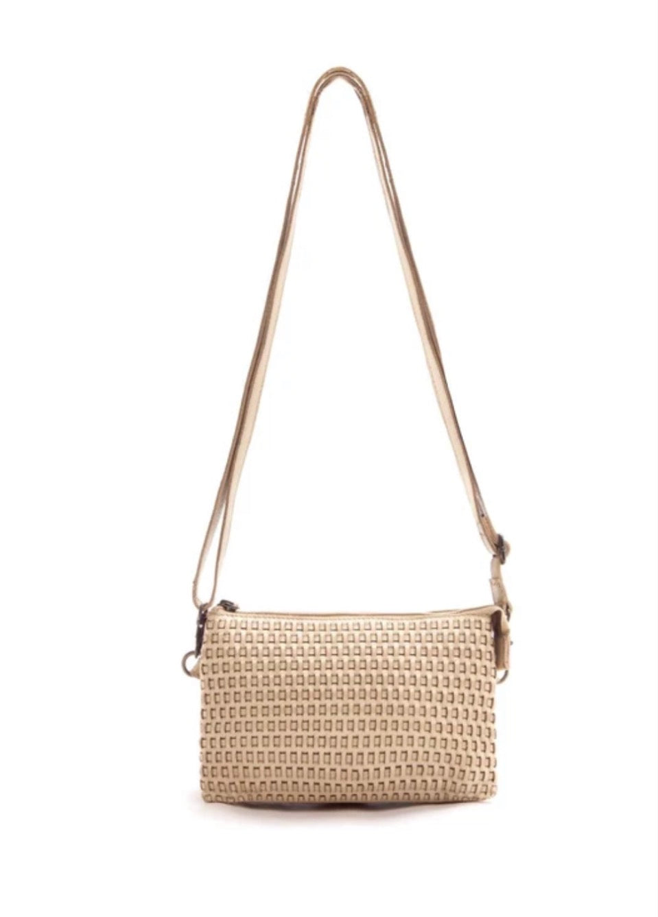 PADDINGTON CROSS BODY BAG W/ ADJUSTABLE STRAP - TAUPE