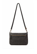 BENDIGO WOVEN DETAIL LEATHER XBODY BAG- A-0009-BLK- NEW IN