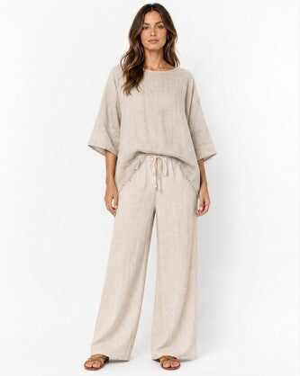 Slub woven top