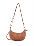 SORRENTO MOON CROSS BODY BAG W/ ADJUSTABLE STRAP - TAN