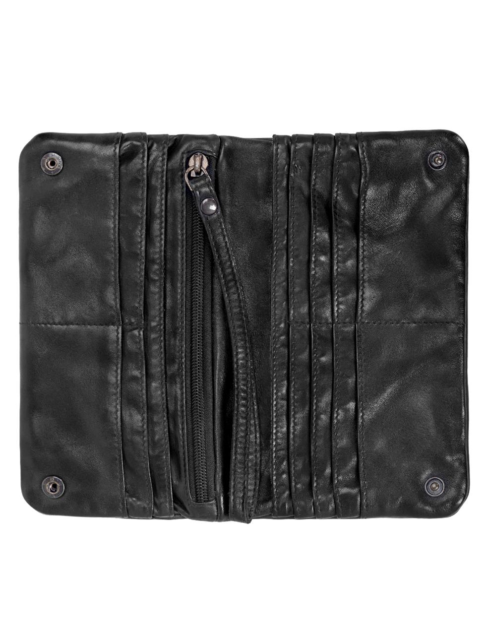 KADINA LGE LEATHER CLUTCH WALLET- A-0025-BLK- NEW IN