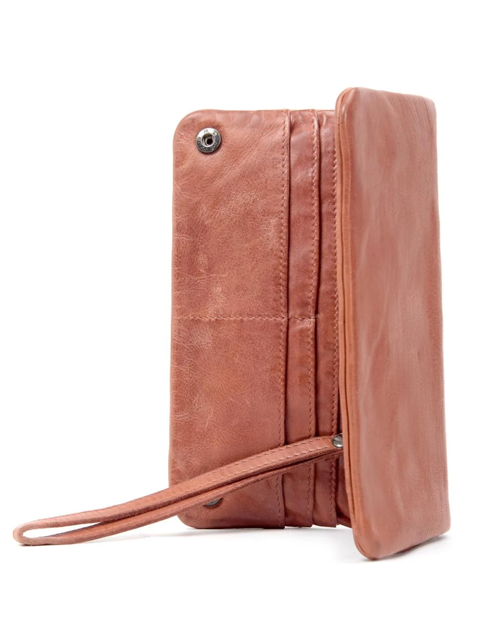 KADINA LGE LEATHER CLUTCH WALLET- A-0025-TAN- NEW IN