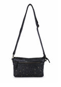 BOWRAL LASER CUT CROSS BODY STRAP W/ STUDS - Black