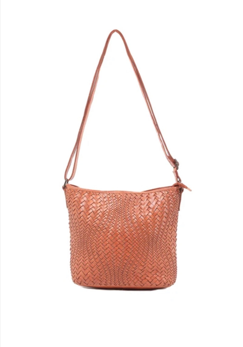 COOGEE CROSS BODY BAG W/ ADJUSTABLE STRAP - TAN