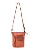BATHURST LEATHER XBODY BAG- A-0016-TAN- NEW IN