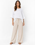 Slub woven top