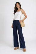 Janie Linen Pant Navy