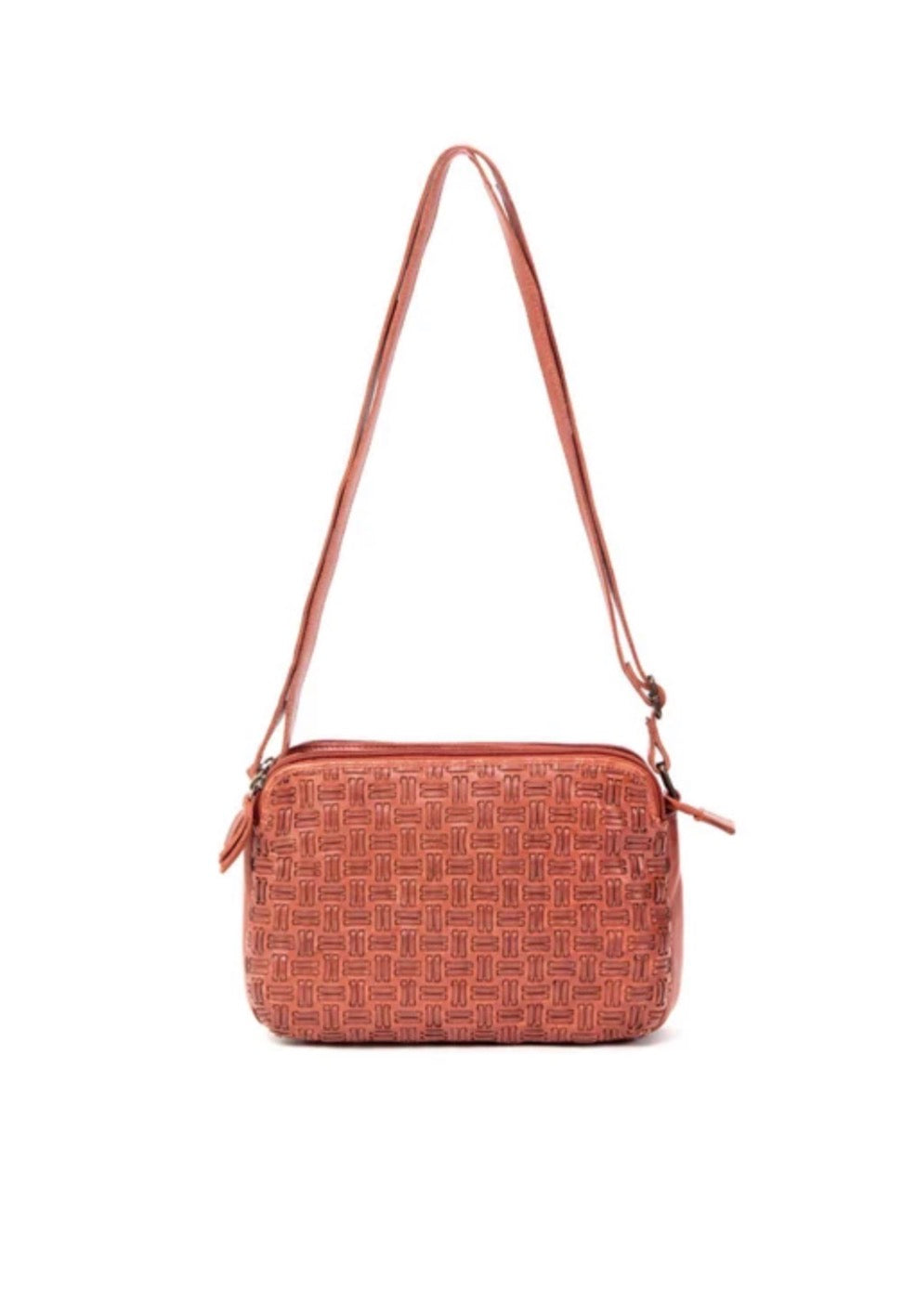 ALBANY MULTICOMPARTMENT LEATHER XBODY BAG- A-0019-TAN- NEW IN