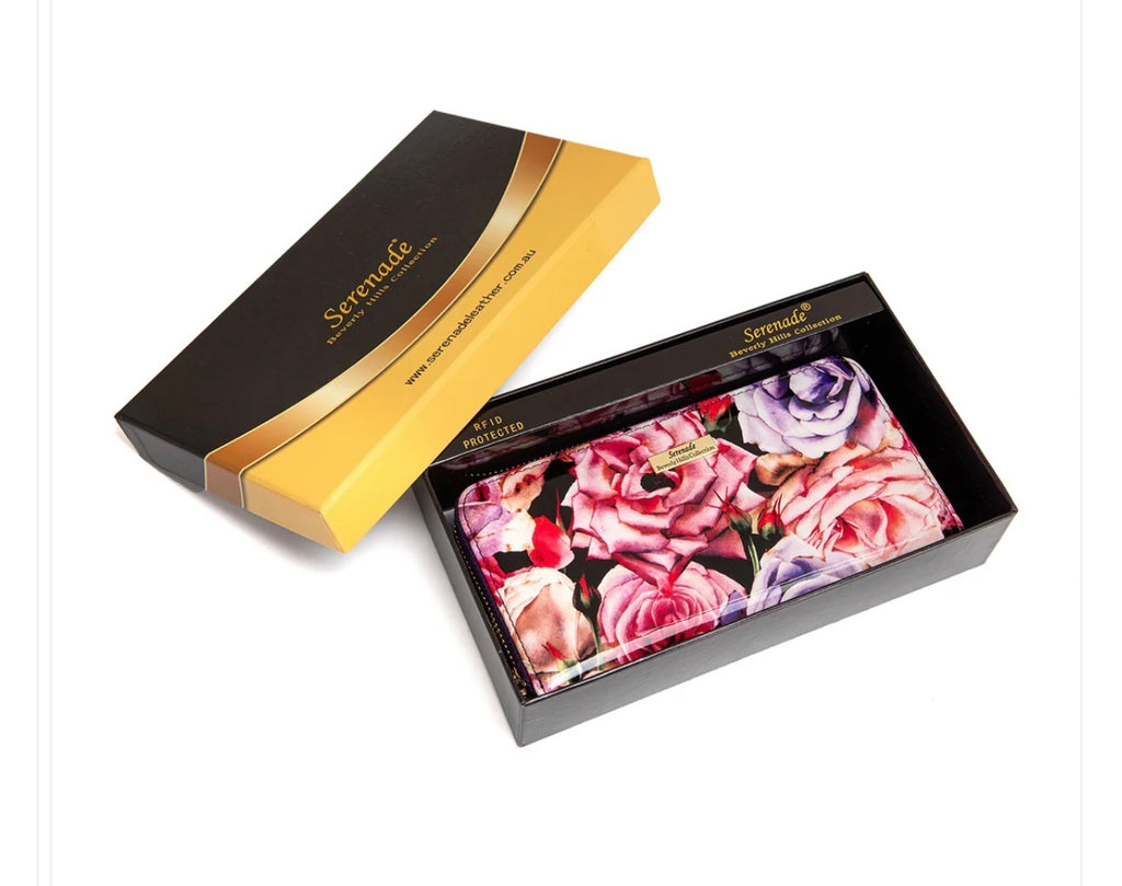 ROSEMARIE ZIP AROUND LEATHER RFID WALLET- WSF4716