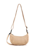 SORRENTO MOON CROSS BODY BAG W/ ADJUSTABLE STRAP - TAUPE