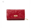 AMIRA MEDIUM PATENT LEATHER WALLET WITH RFID- WSF4502-RED