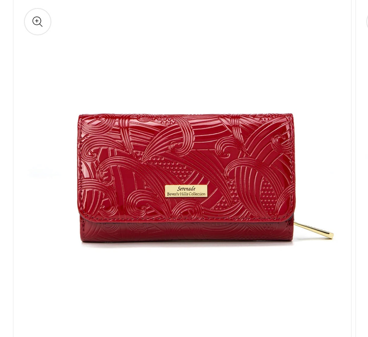 AMIRA MEDIUM PATENT LEATHER WALLET WITH RFID- WSF4502-RED