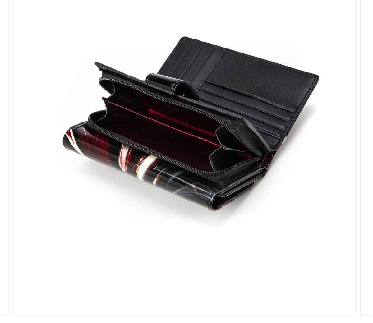 NEBULA MEDIUM PATENT LEATHER WALLET WITH RFID- WSF4902