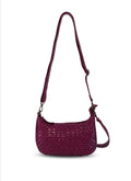 SORRENTO MOON CROSS BODY BAG W/ ADJUSTABLE STRAP - PURPLE