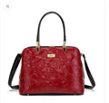 AMIRA TRIPLE COMPARTMENT LEATHER BAG- SF45-8137-RED