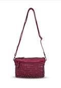 BOWRAL LASER CUT CROSS BODY STRAP W/ STUDS - Purple