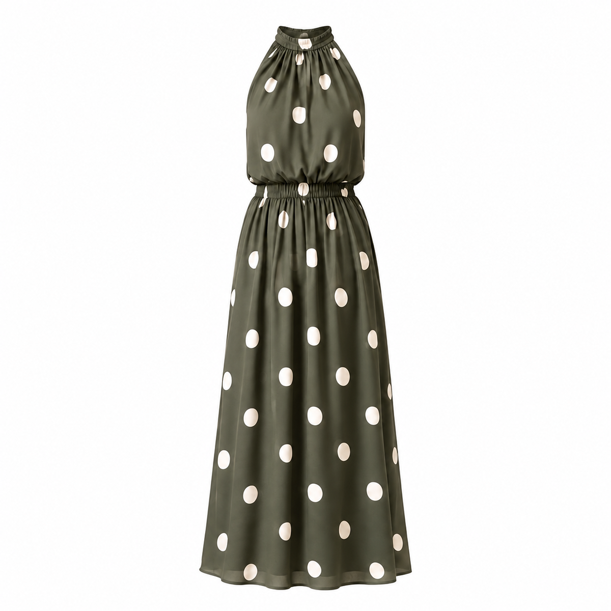 Halter Maxi Dress Khaki