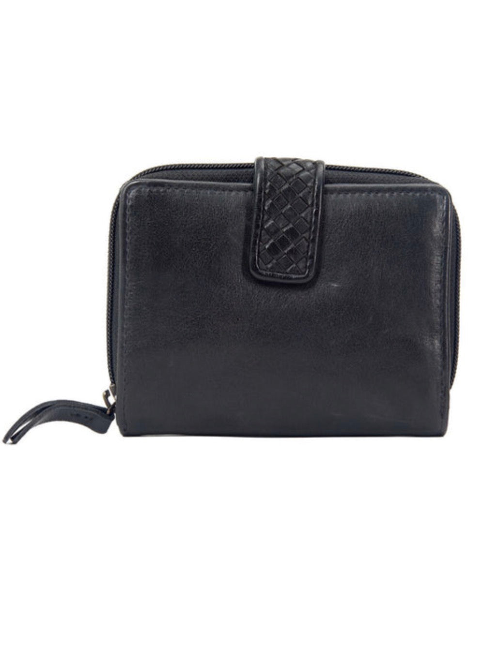 MILANG MEDIUM TAB LEATHER WALLET- A-0023-BLK- NEW IN
